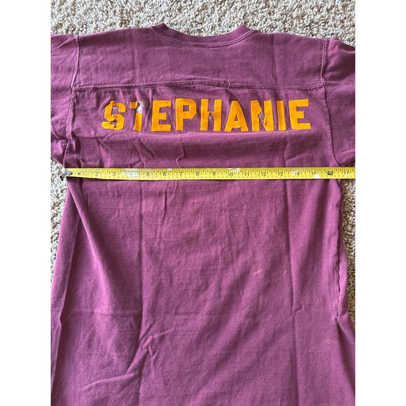 VTG ‘70s NCAA Florida State U Seminoles S Single Stitch Burgundy Ringer Jersey - Picture 9 of 10